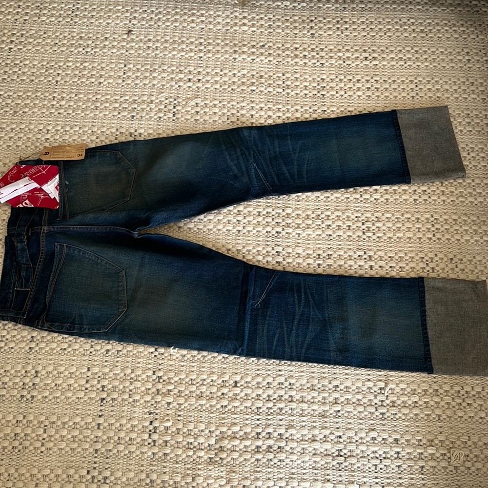 Earnest Sewn Men's Jeans Size 34 NWT Buckle Back